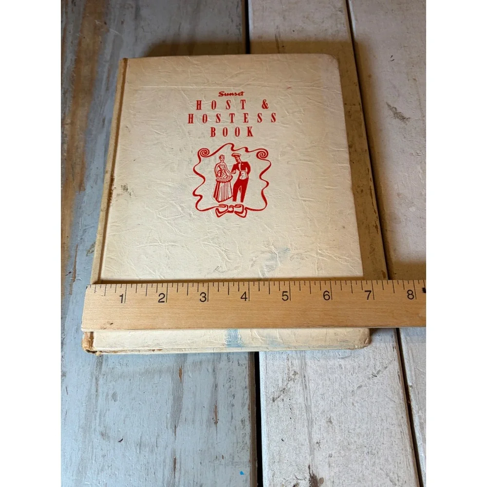 1948 Sunset Host & Hostess Book 5th Printing Vintage Mid Century Cookbook HC